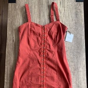 Summer Dresss - Rust color  Clasp Down